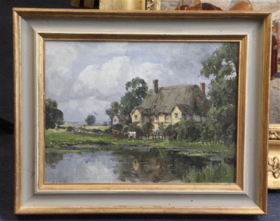 Campbell Archibald Mellon (1878-1955) A Lincolnshire Manor Farm near Boston 9 x 12in.